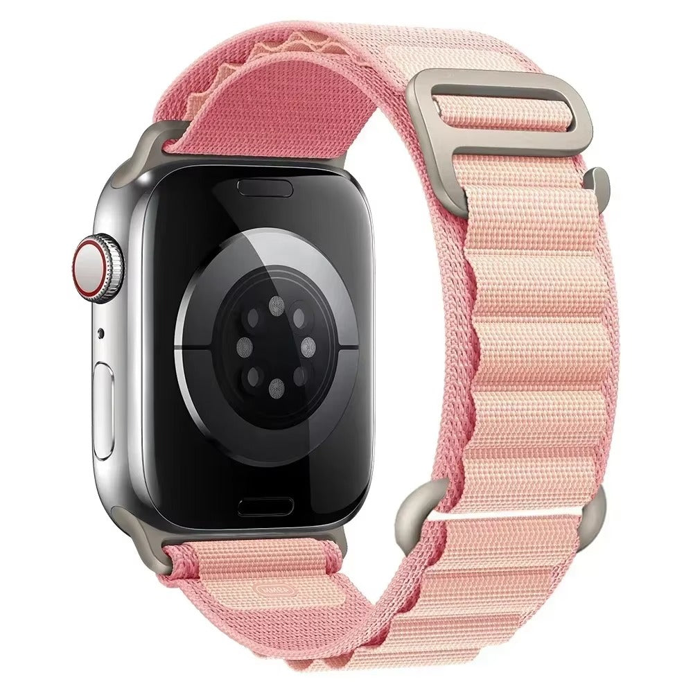 Premium Alpine Loop Nylon Watch Strap – Adjustable G-Hook Bracelet Band with Metal Connectors for 38mm 40mm 41mm 42mm 44mm 45mm 49mm