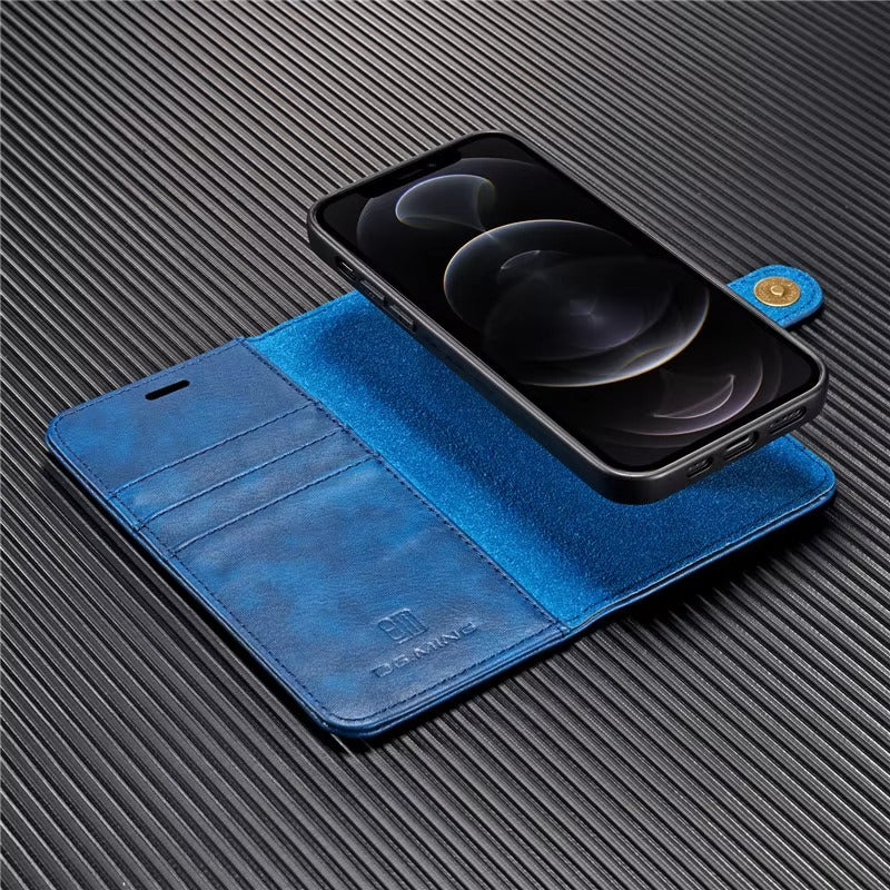 Premium Detachable Leather Apple iPhone Case, MagSafe Compatible, Ultra Thin Magnetic Shockproof Full Protection