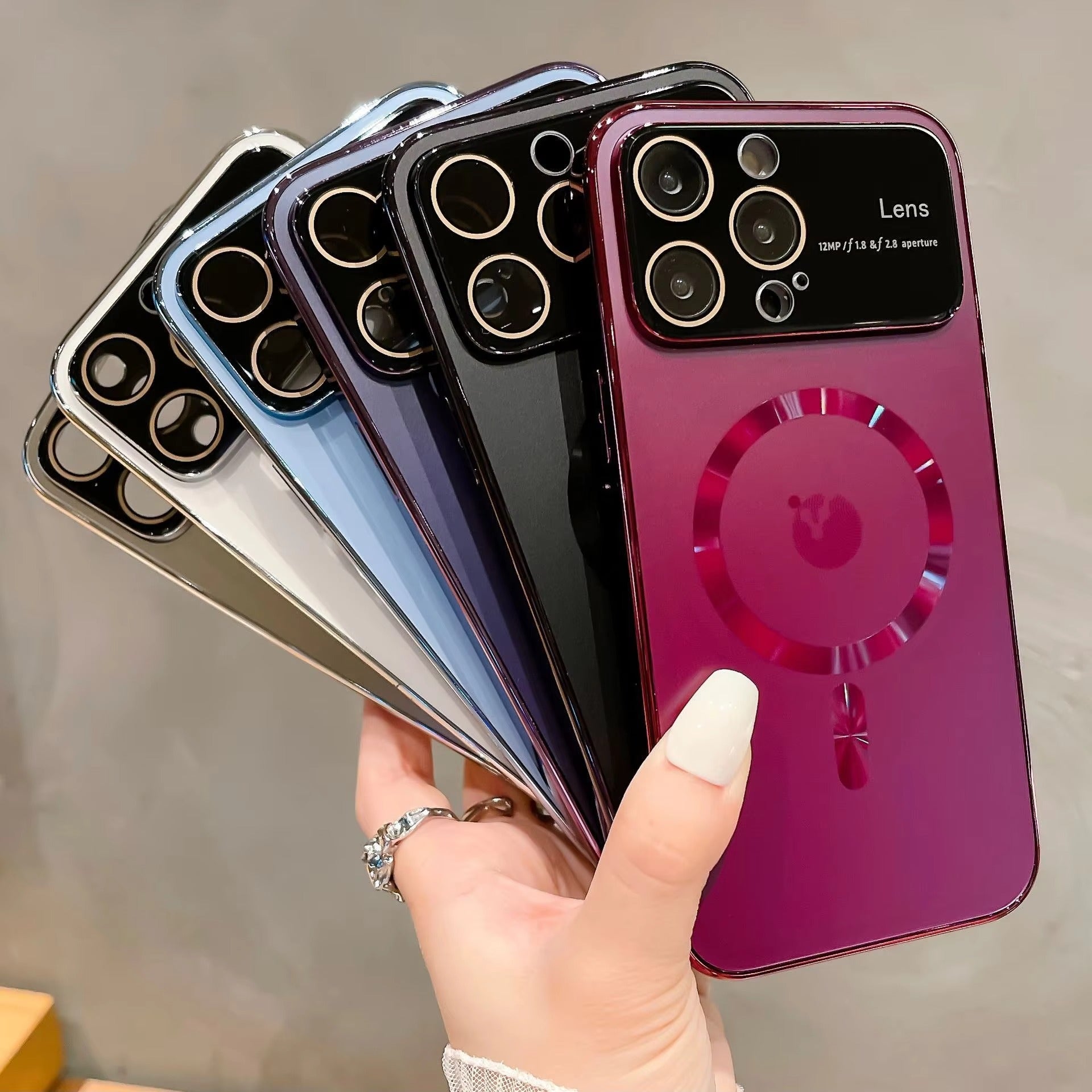 Premium Apple iPhone Case MagSafe Compatible, Camera Lens & Screen Protection, Ultra Thin Shockproof Magnetic Full All Around Protection Cover with Frosted AG Matte Back Design