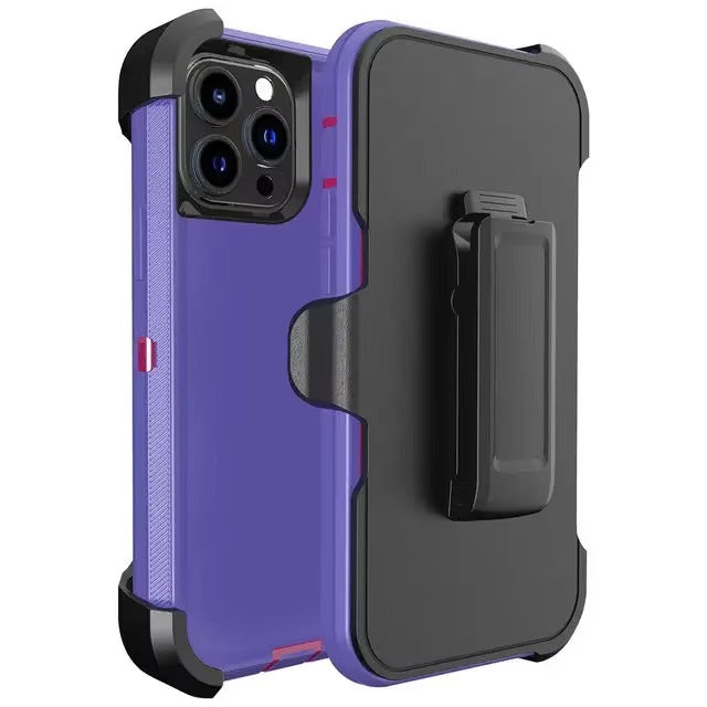 High Quality Apple iPhone Case, MagSafe Compatible, Camera Lens & Screen Protection, Ultra Thin, Shockproof, Magnetic Full All Around Cover – 3-in-1 Rugged Armor Case with Belt Clip & Dual-Layer PC+TPU Protection