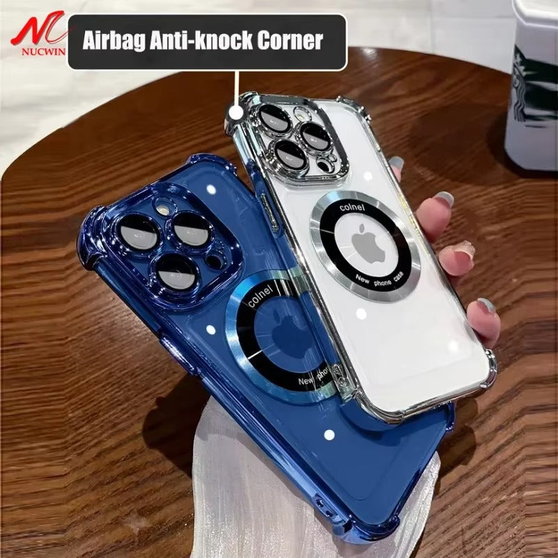 Premium Apple iPhone Case Camera Lens & Screen Protection, Ultra Thin Shockproof Magnetic Full All Around Protection Cover