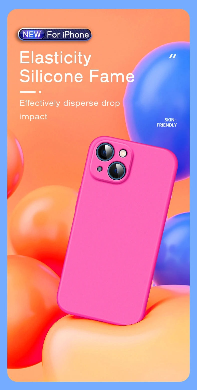 High Quality Apple iPhone Case, MagSafe Compatible, Camera Lens & Screen Protection, Ultra Thin, Shockproof, Magnetic Full All Around Cover – Soft Silicone Solid Color Case with Antiskid Grip & Protective Finish