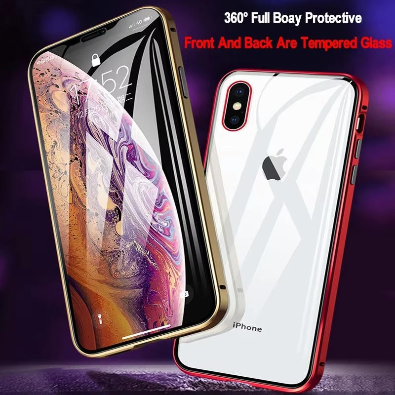 Premium Apple iPhone Case Compatible Camera Lens & Screen Protector Ultra Thin Shockproof Magnetic Full All Around Protection