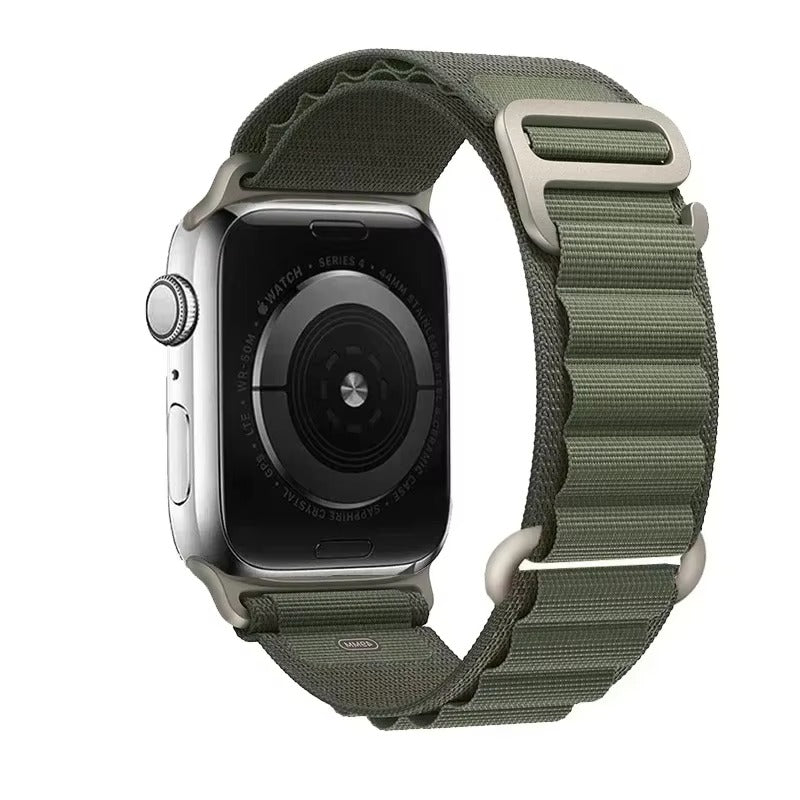 Premium Alpine Loop Nylon Watch Strap – Adjustable G-Hook Bracelet Band with Metal Connectors for 38mm 40mm 41mm 42mm 44mm 45mm 49mm