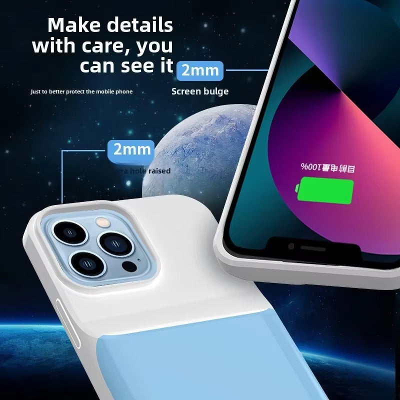 Hochwertige Apple iPhone Hülle, MagSafe-kompatibel, Kameraobjektiv- und Bildschirmschutz, ultradünne stoßfeste magnetische Rundumschutzabdeckung mit 5000mAh 10000mAh Powerbank