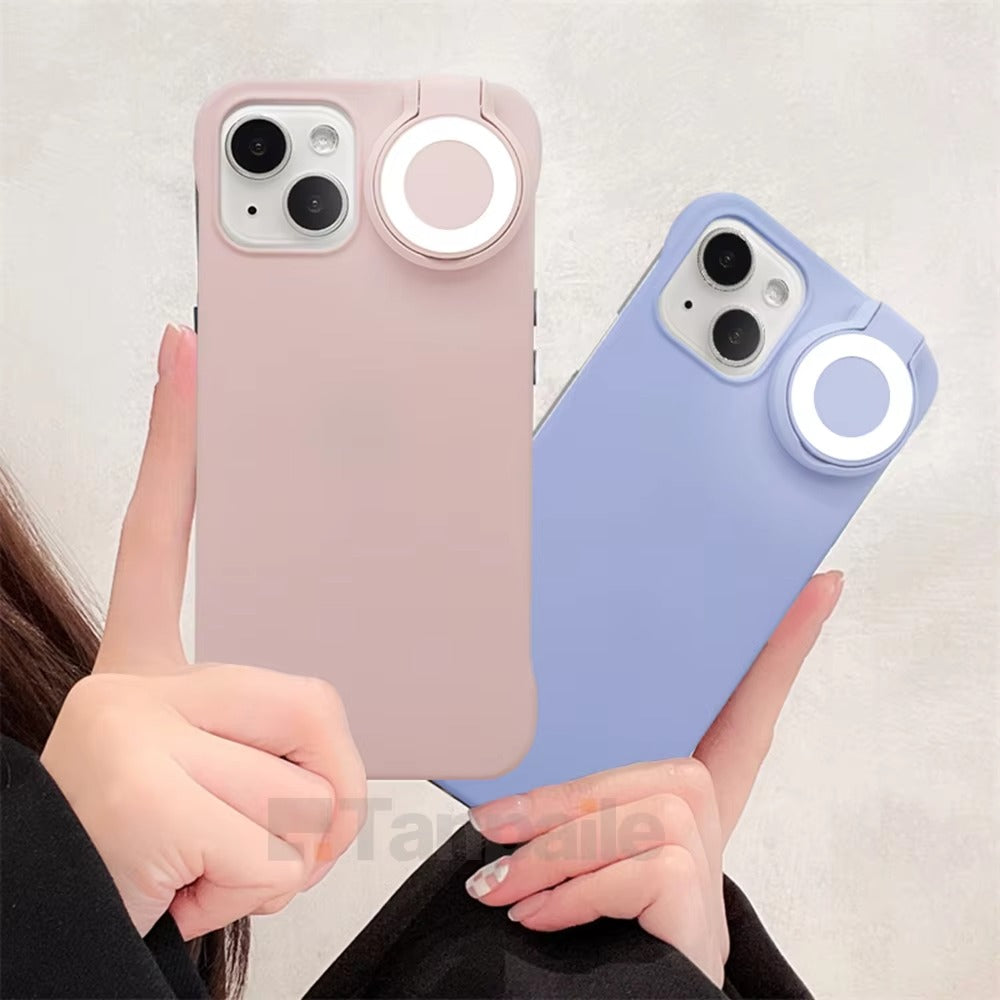Premium Apple iPhone Case, MagSafe Compatible, Camera Lens & Screen Protection, Ultra Thin, Shockproof, Magnetic Full All Around Cover – LED Selfie Ring Light Glow Case