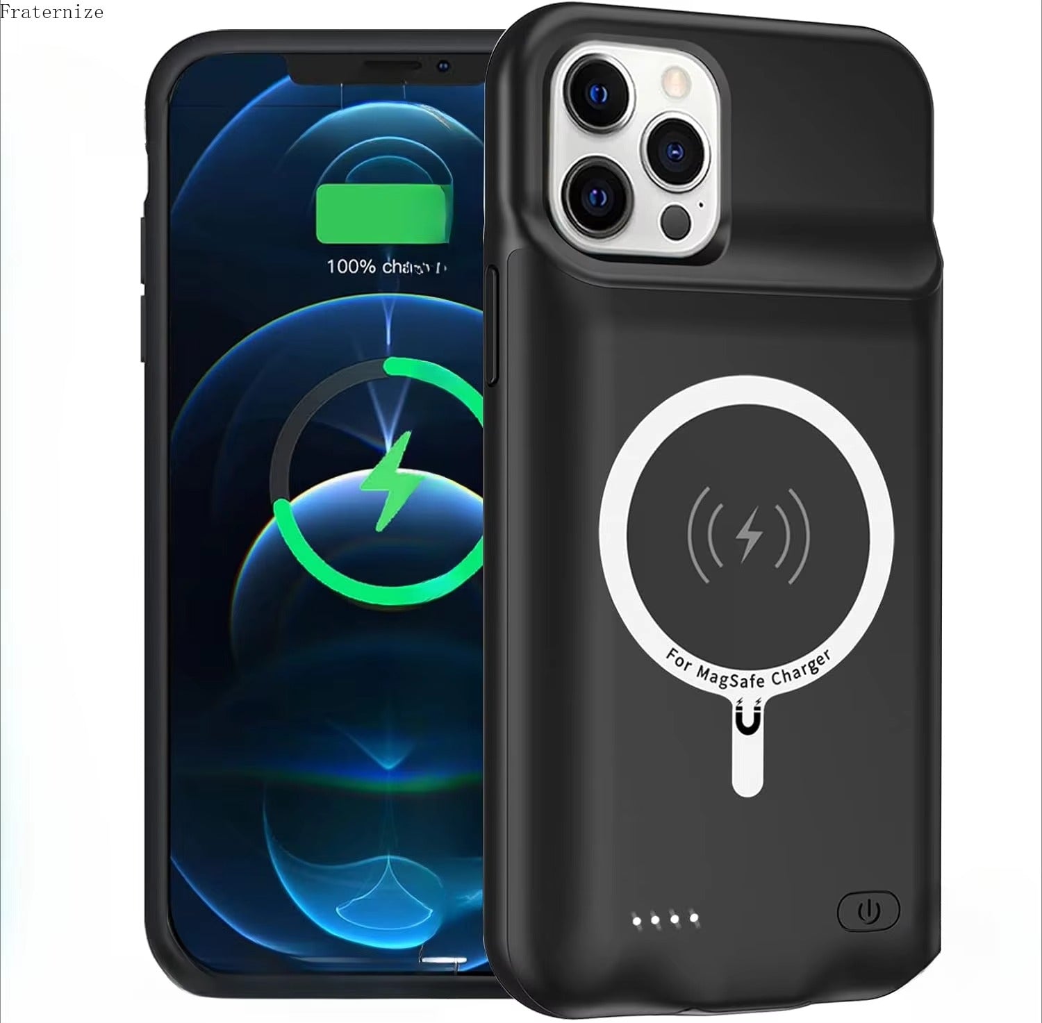 Premium Apple iPhone Case MagSafe Compatible, Camera Lens & Screen Protection, Ultra Thin Shockproof Magnetic Full All Around Protection Cover with 10000mAh Wireless Charger