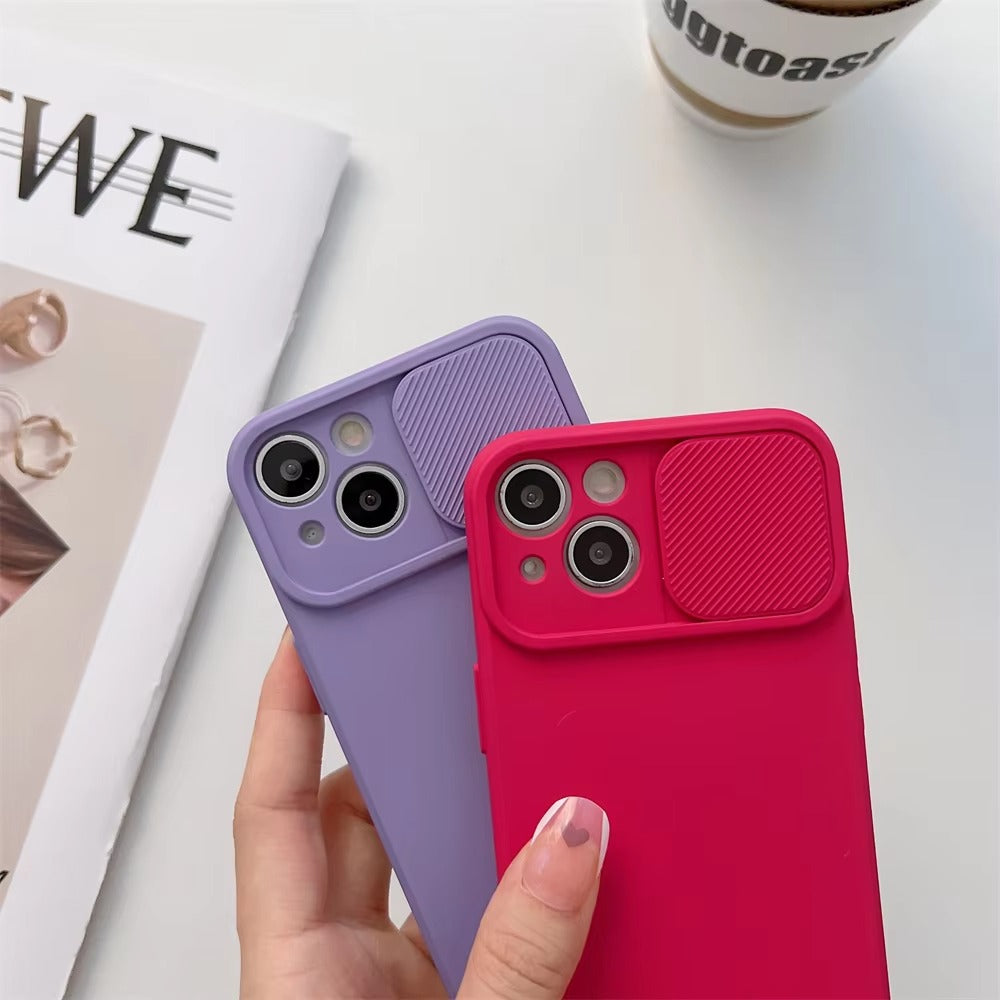High Quality Apple iPhone Case Ultra Thin Shockproof Magnetic Full All Around Protection Cover with Sliding Camera Armor Back