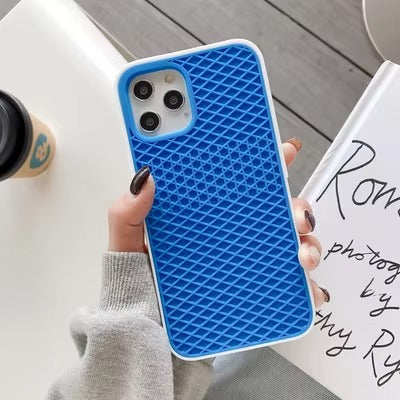High Quality Apple iPhone Case, MagSafe Compatible, Camera Lens & Screen Protection, Ultra Thin, Shockproof, Magnetic Full All Around Cover – Waffle Shoe Sole Style Silicone Case with Grippy Back Design
