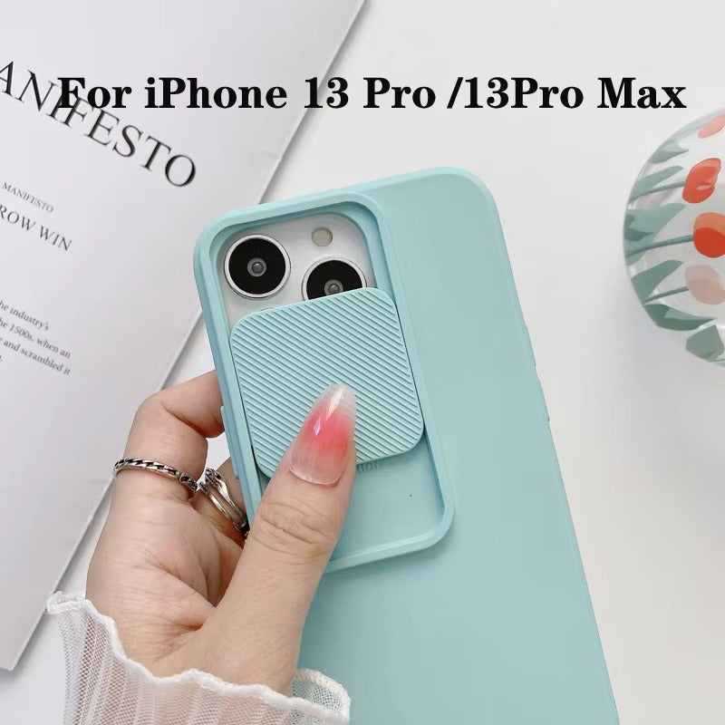 High Quality Apple iPhone Case Ultra Thin Shockproof Magnetic Full All Around Protection Cover with Sliding Camera Armor Back