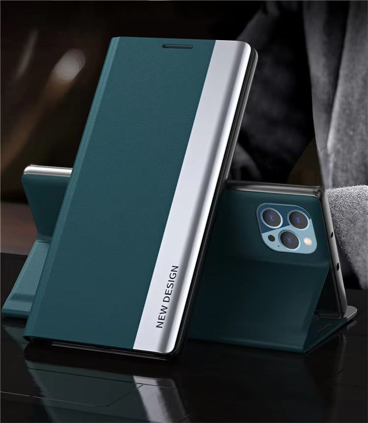 Luxury Flip Apple iPhone Case, MagSafe Compatible, Ultra Thin Magnetic Shockproof Full Protection Cover
