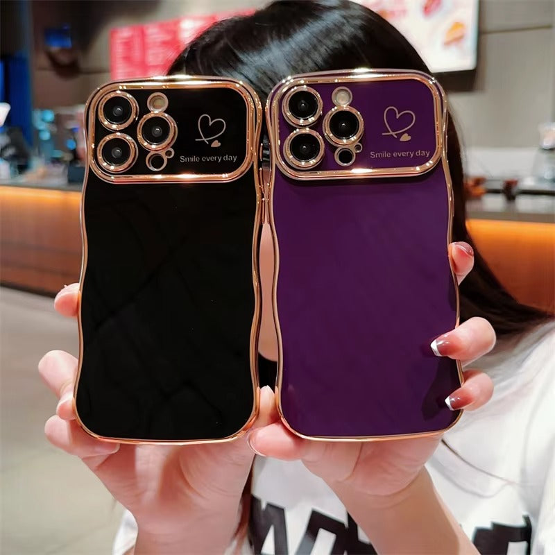 Luxury Apple iPhone Case MagSafe Compatible, Camera Lens & Screen Protection All Around Protection Cover with Heart Design