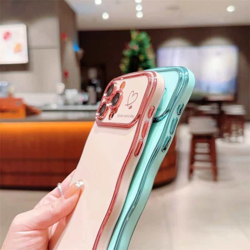 Luxury Apple iPhone Case MagSafe Compatible, Camera Lens & Screen Protection All Around Protection Cover with Heart Design