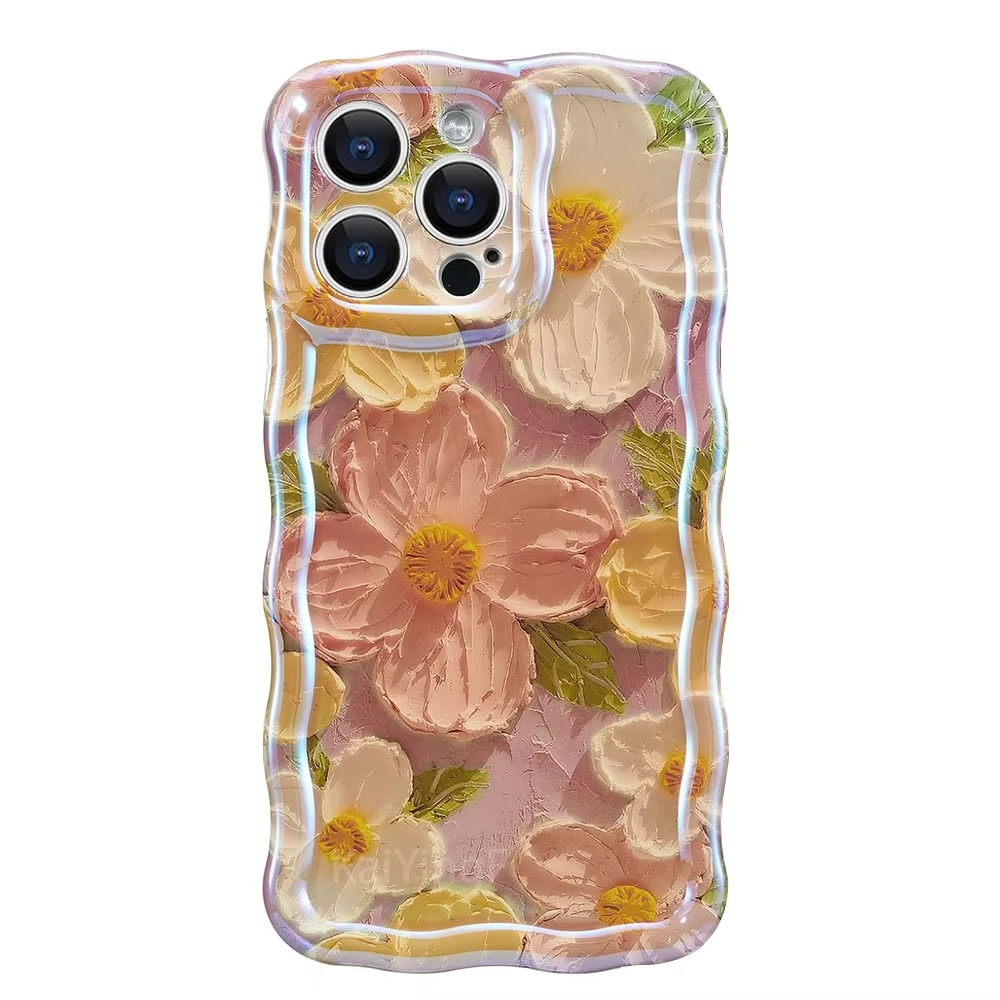 Premium Apple iPhone Case, MagSafe Compatible, Camera Lens and Screen Protection, Ultra Thin, Shockproof, Magnetic, Full All Around Protection, Laser Flower Bumper Case