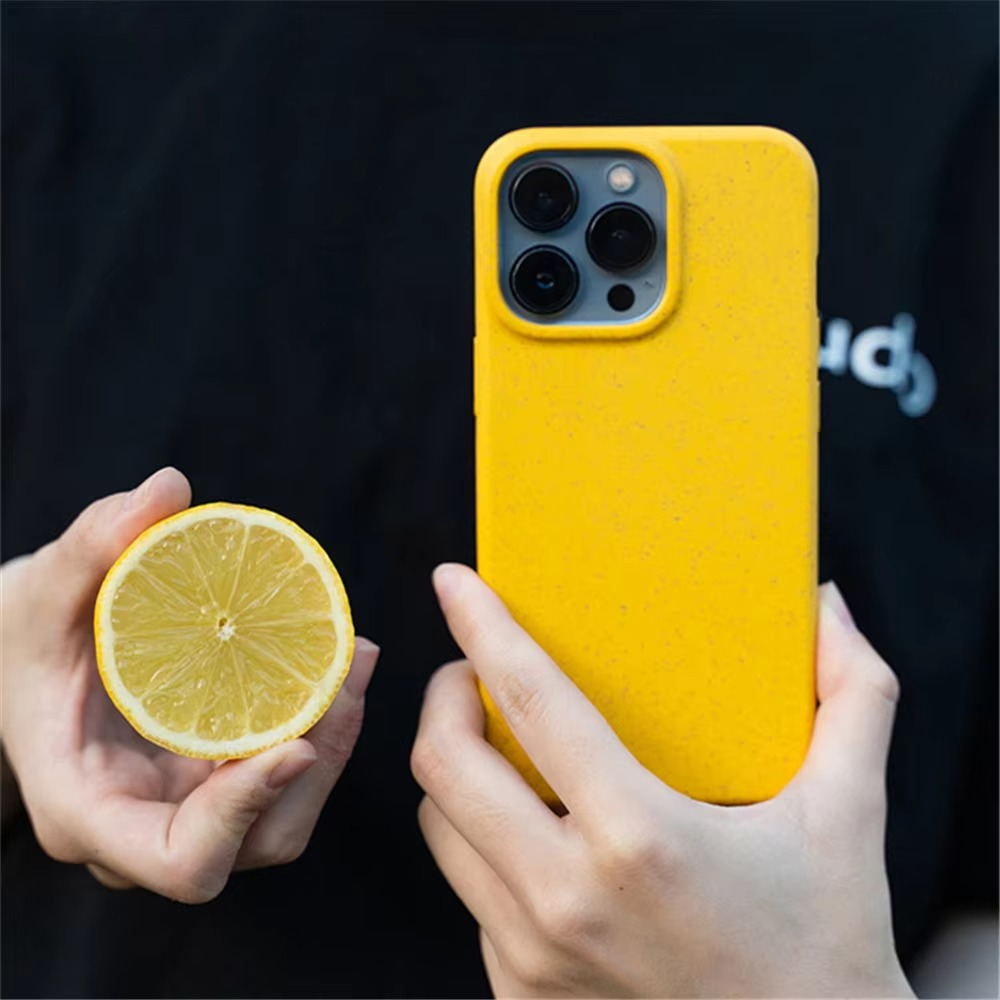 Premium Apple iPhone Case, MagSafe Compatible, Camera Lens and Screen Protection, Ultra Thin, Shockproof, Magnetic, Full All Around Protection, Eco Wheat Silicone Cover