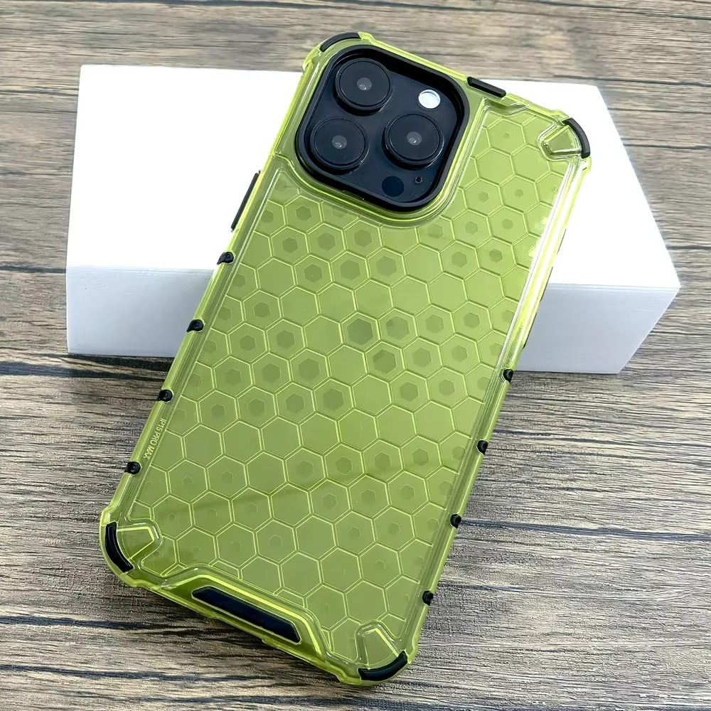 Robust Apple iPhone Case, MagSafe Compatible, Camera Lens and Screen Protection, Ultra Thin, Shockproof, Magnetic, Full All Around Protection, Honeycomb Armor Clear Cover
