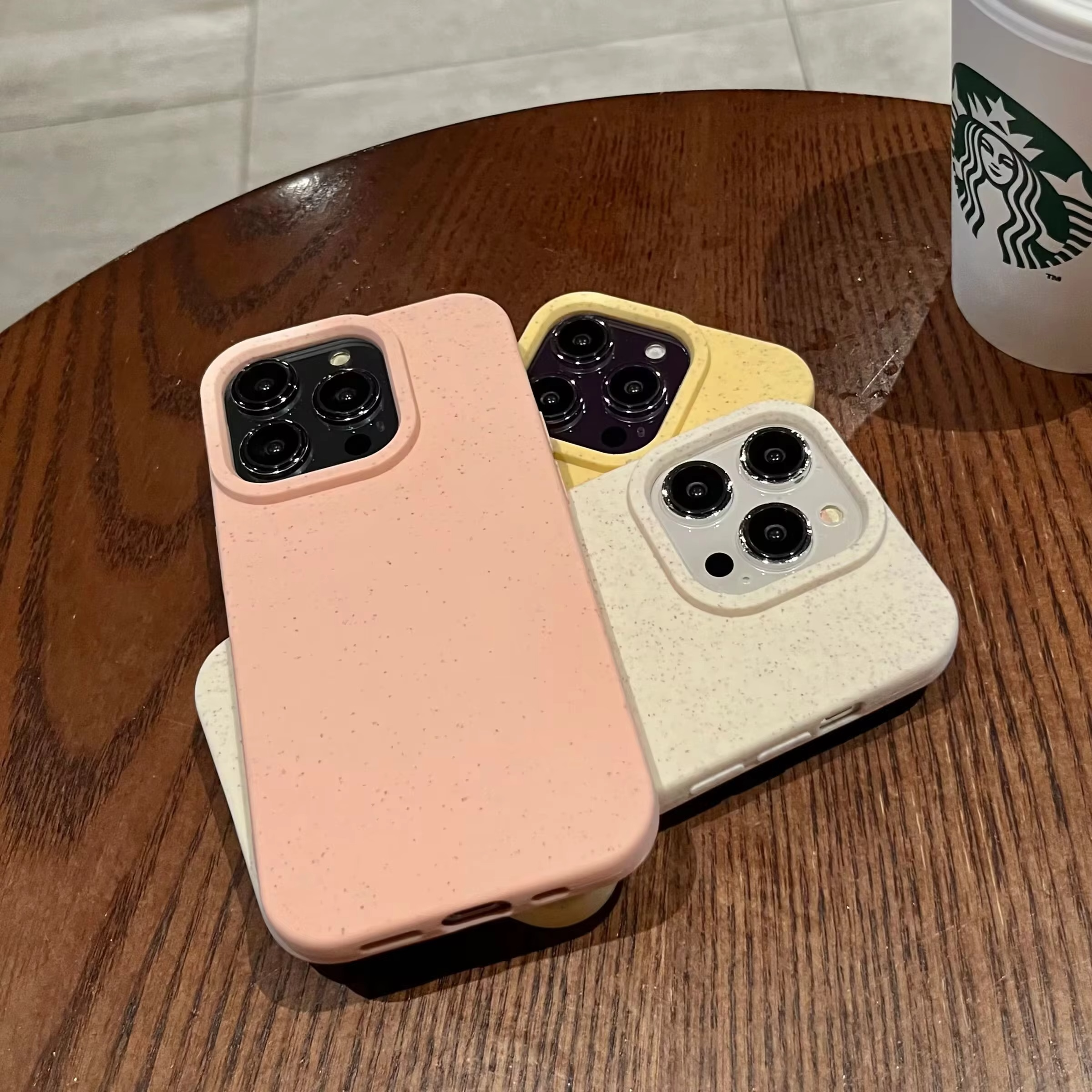 Premium Apple iPhone Case, MagSafe Compatible, Camera Lens and Screen Protection, Ultra Thin, Shockproof, Magnetic, Full All Around Protection, Eco Wheat Silicone Cover