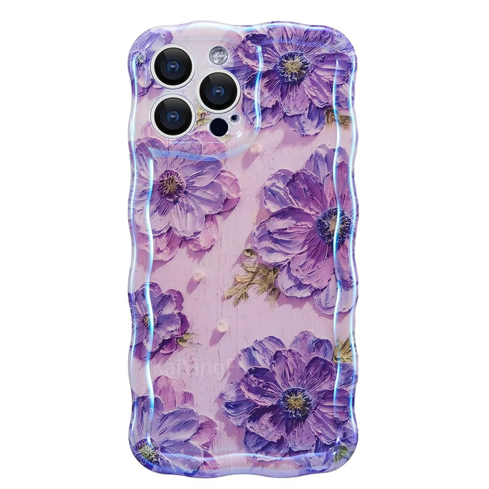 Premium Apple iPhone Case, MagSafe Compatible, Camera Lens and Screen Protection, Ultra Thin, Shockproof, Magnetic, Full All Around Protection, Laser Flower Bumper Case