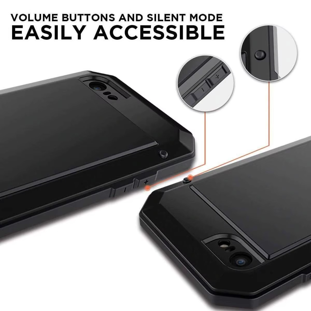 Robuste Apple iPhone Hülle, MagSafe-kompatibel, Kameraobjektiv- und Bildschirmschutz, ultra dünn, stoßfest, magnetisch, vollständiger Rundumschutz, Aluminium-Rüstungs-Tankabdeckung