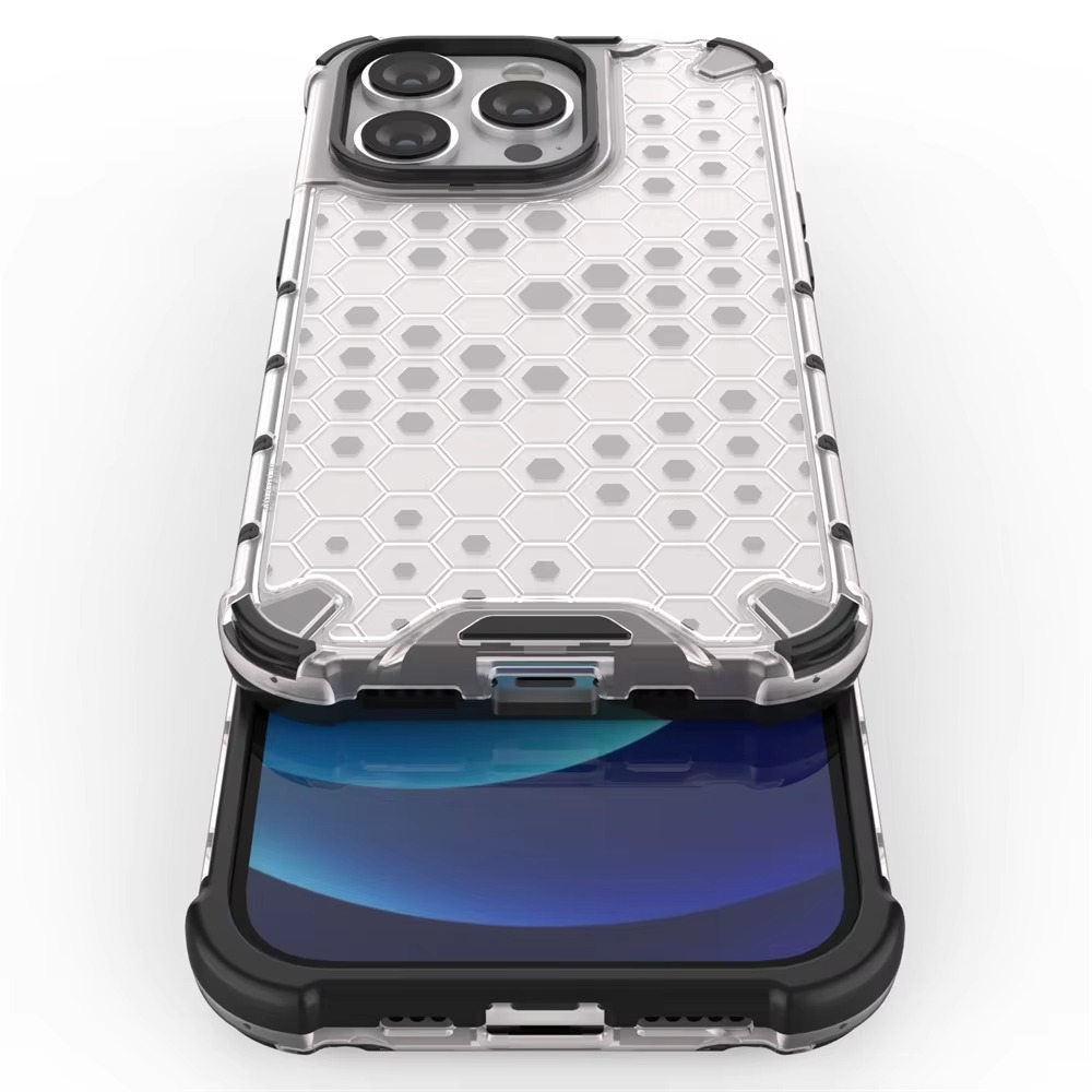 Robust Apple iPhone Case, MagSafe Compatible, Camera Lens and Screen Protection, Ultra Thin, Shockproof, Magnetic, Full All Around Protection, Honeycomb Armor Clear Cover