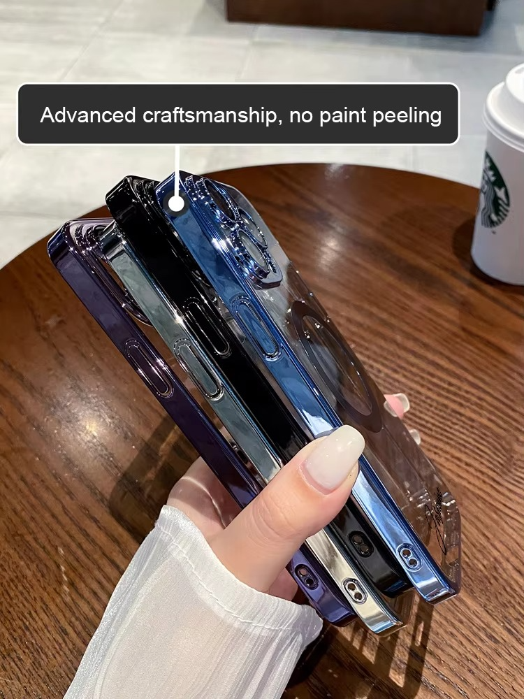 Luxury Apple iPhone Case, MagSafe Compatible, Camera Lens and Screen Protection, Ultra Thin, Shockproof, Magnetic, Full All