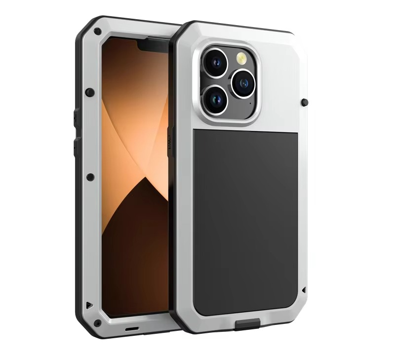 Robuste Apple iPhone Hülle, MagSafe-kompatibel, Kameraobjektiv- und Bildschirmschutz, ultra dünn, stoßfest, magnetisch, vollständiger Rundumschutz, Aluminium-Rüstungs-Tankabdeckung