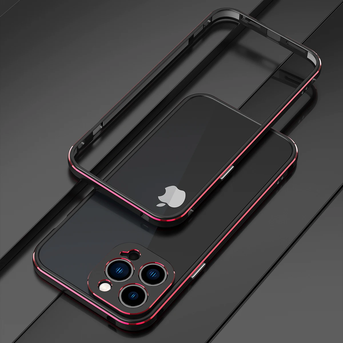 Aluminum Bumper & Metal Lens Frame Case Shockproof Cover for iPhone Models, Durable and Stylish Protection with Sleek Design