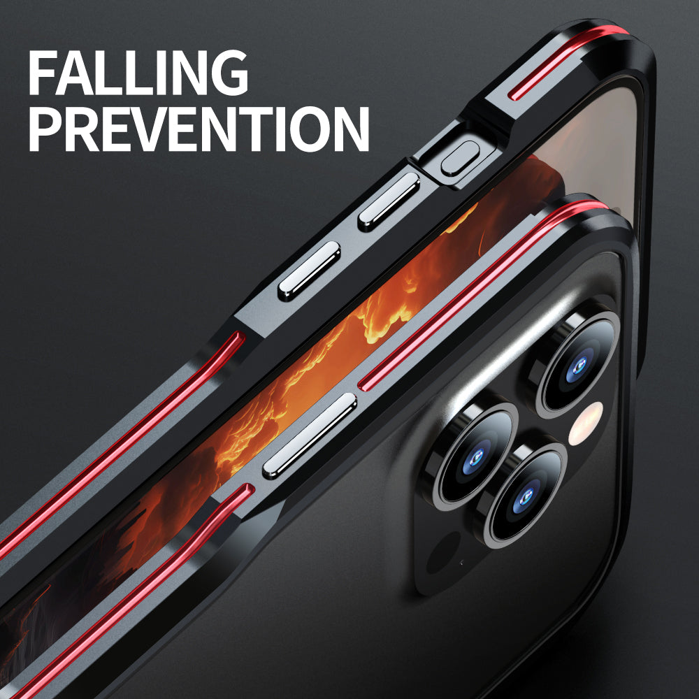 Metal Frame Bumper iPhone Case – Aluminum Detachable Heat Dissipation Cover for iPhone Models, Sleek and Durable Protection