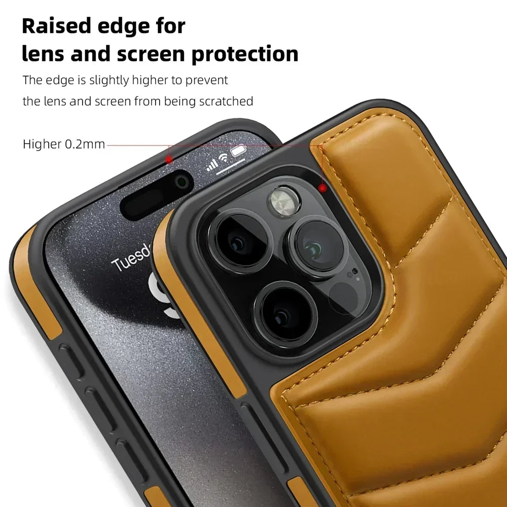Premium MagSafe Leder iPhone Hülle – Magnetisches kabelloses Laden, Kartenhalter Wallet, stoßfeste Schutz, elegantes Design für iPhone Modelle