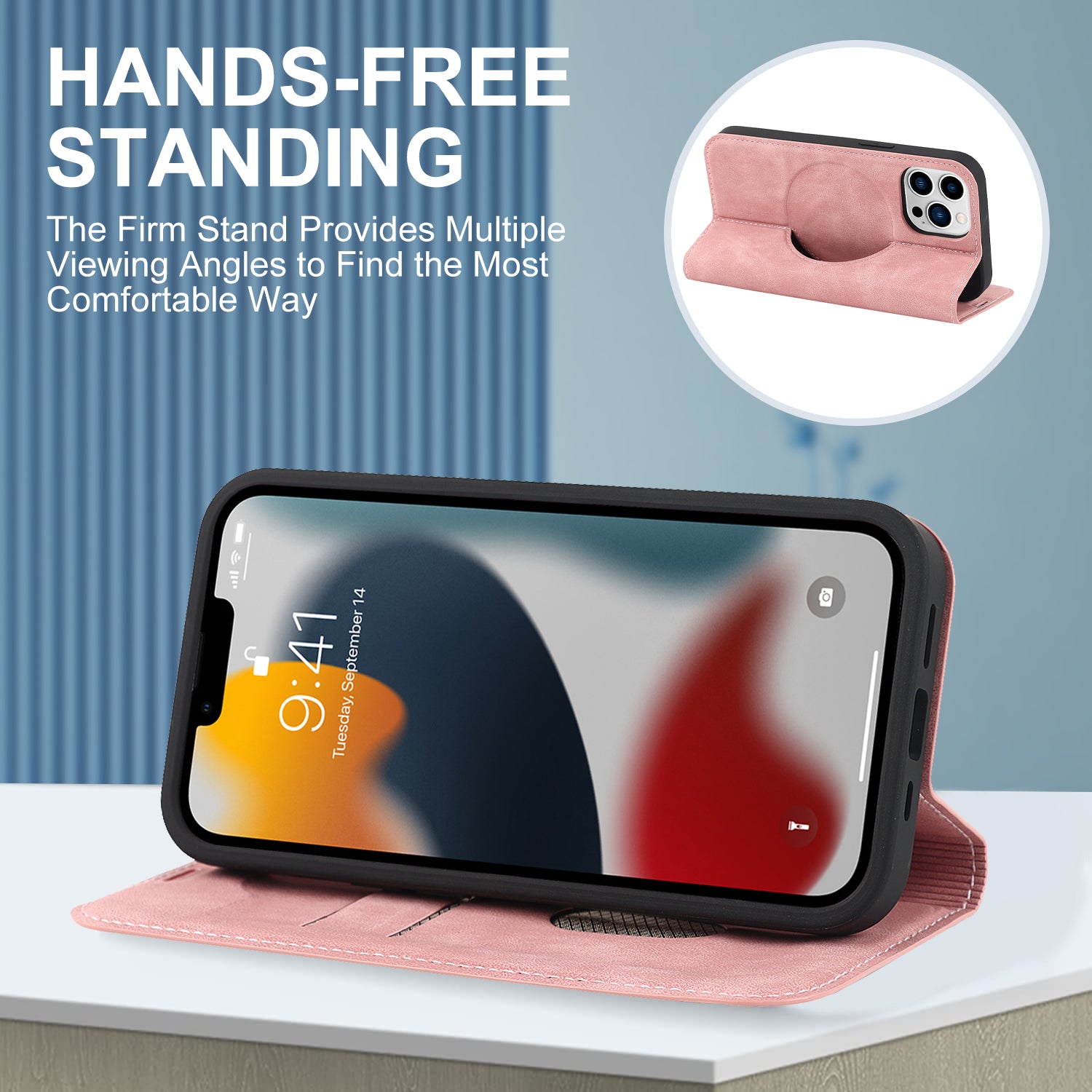 Luxuriöse Magnetische Leder Geldbörse iPhone Hülle – MagSafe Wireless Charging, Kartenfach, Standfunktion, Premium Schutz, Stilvolle & Langlebige Hülle