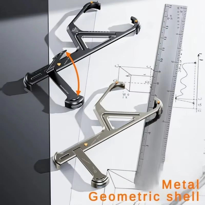 Luxury Geometric Metal iPhone Case – Aluminum Alloy Shockproof Cover with Stand for iPhone Models Stylish and Durable Design
