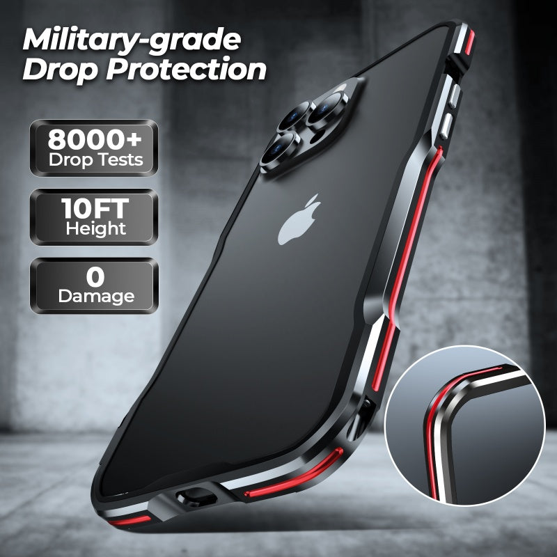 Metal Frame Bumper iPhone Case – Aluminum Detachable Heat Dissipation Cover for iPhone Models, Sleek and Durable Protection