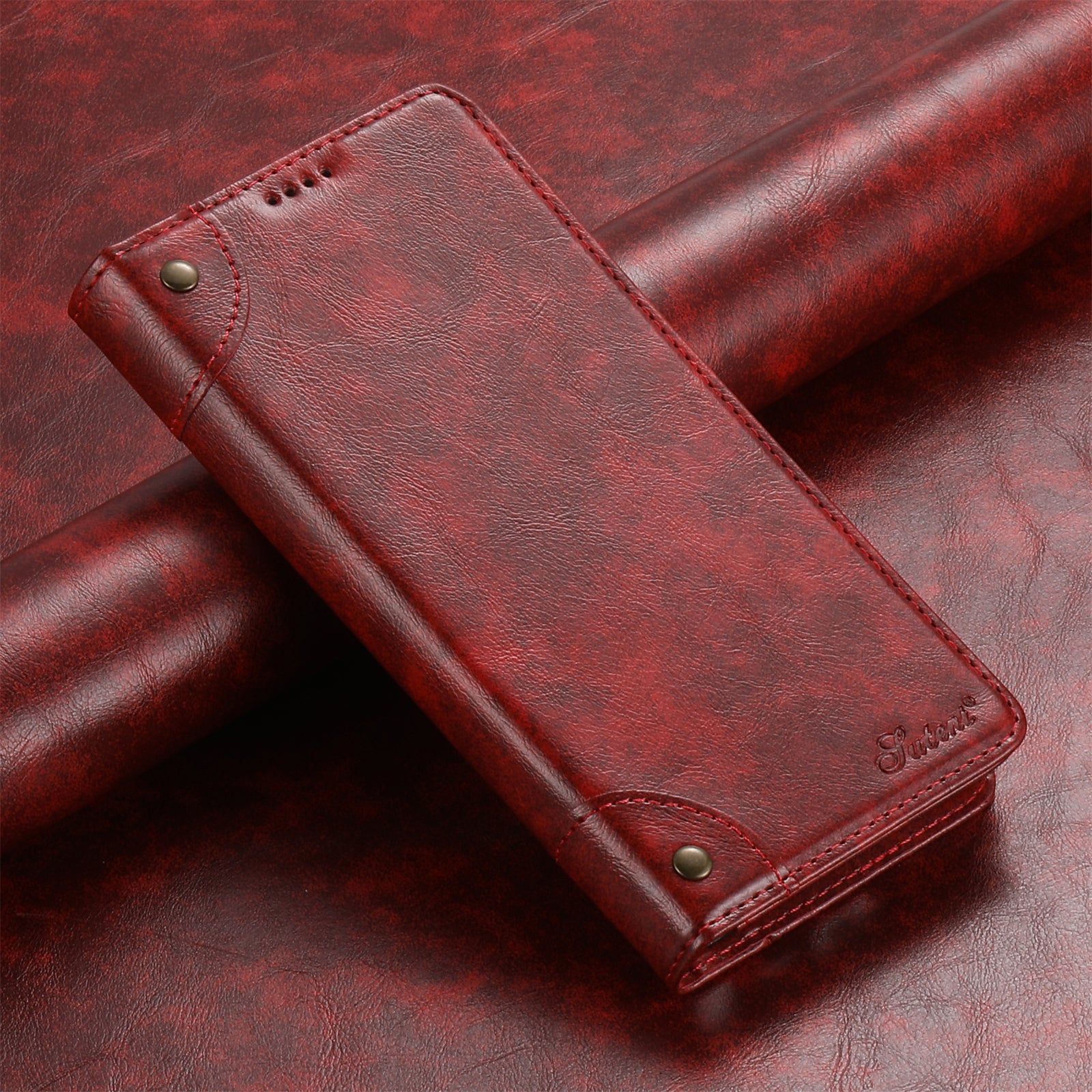 Retro Leather Wallet iPhone Case – Magnetic Closure, Card Slots, Shockproof Protection Durable PU Leather Cover for iPhone