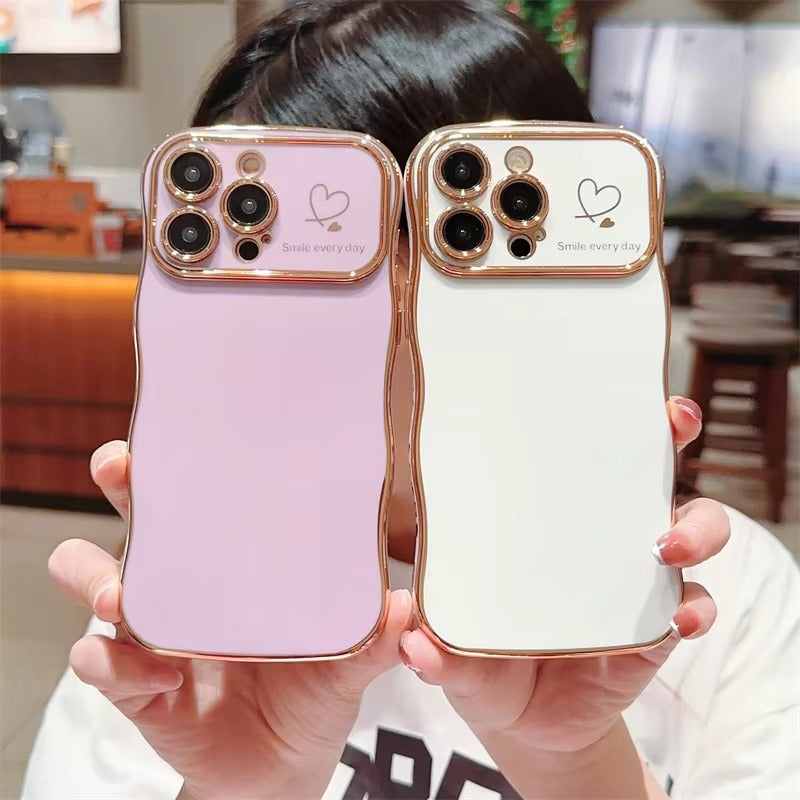 Luxury Apple iPhone Case MagSafe Compatible, Camera Lens & Screen Protection All Around Protection Cover with Heart Design