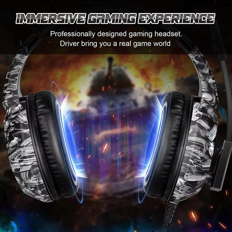 High Quality, Wired Gaming Headset with Microphone Stereo Over-Ear with Clear Sound for Apple Devices and Gaming Consoles