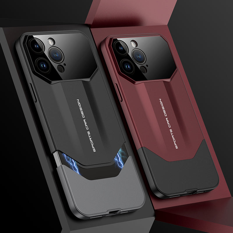 Luxury Frosted Plastic iPhone Case – TPU All-Inclusive Lens Protection Cover for iPhone Models, Sleek and Durable Design