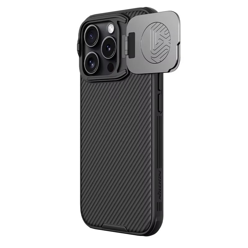 Premium Apple iPhone Case Ultra Thin Shockproof Magnetic Full All Around Protection Cover with Slide Camera Stand Bracket