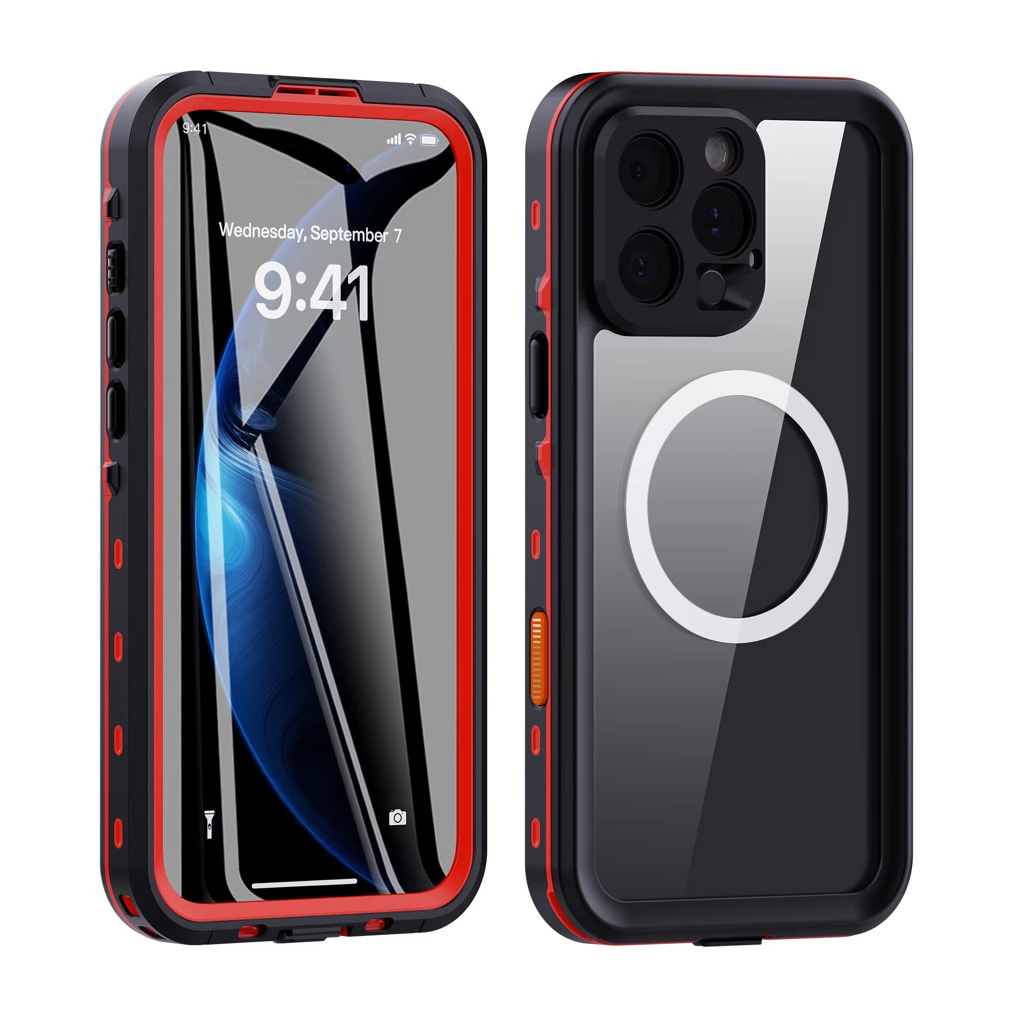 High Quality Apple iPhone Case MagSafe Compatible, Camera Lens & Screen Protection, Ultra Thin Shockproof Magnetic Full All Around Protection Cover with IP68 Snowproof Design