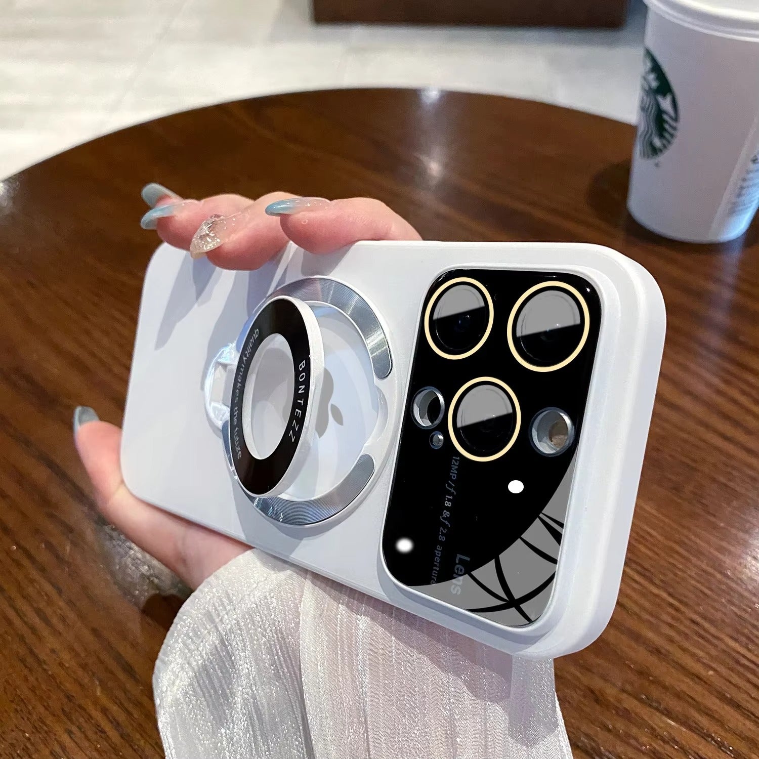High Quality Apple iPhone Case MagSafe Compatible, Camera Lens & Screen Protection, Cover with PC Shell & Stand Bracket
