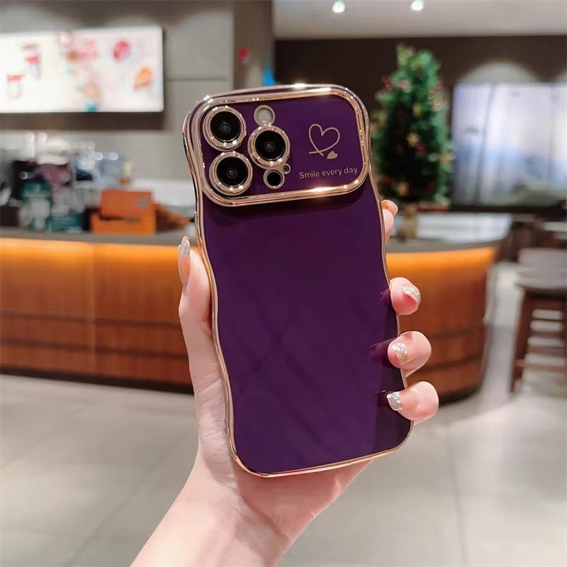 Luxury Apple iPhone Case MagSafe Compatible, Camera Lens & Screen Protection All Around Protection Cover with Heart Design