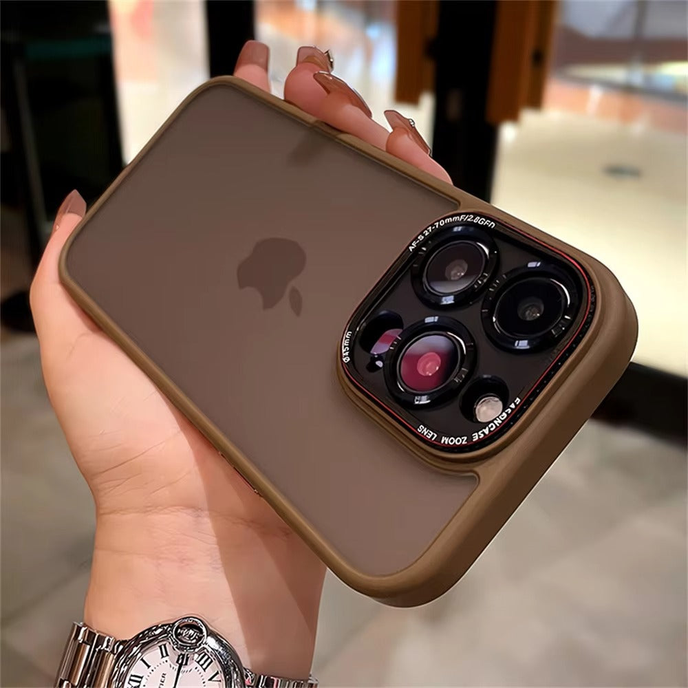 Luxury Apple iPhone Case MagSafe Compatible, Camera Lens & Screen Protection, Cover with Matte Clear Hard PC Shell