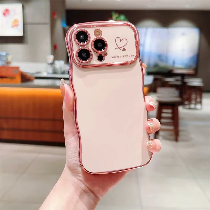 Luxury Apple iPhone Case MagSafe Compatible, Camera Lens & Screen Protection All Around Protection Cover with Heart Design