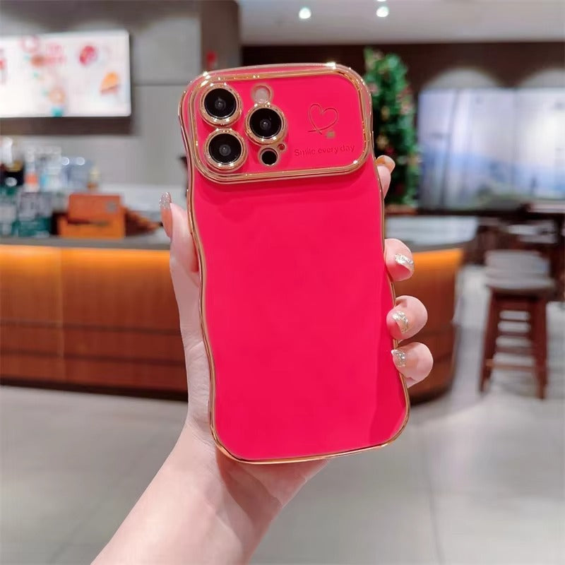 Luxury Apple iPhone Case MagSafe Compatible, Camera Lens & Screen Protection All Around Protection Cover with Heart Design