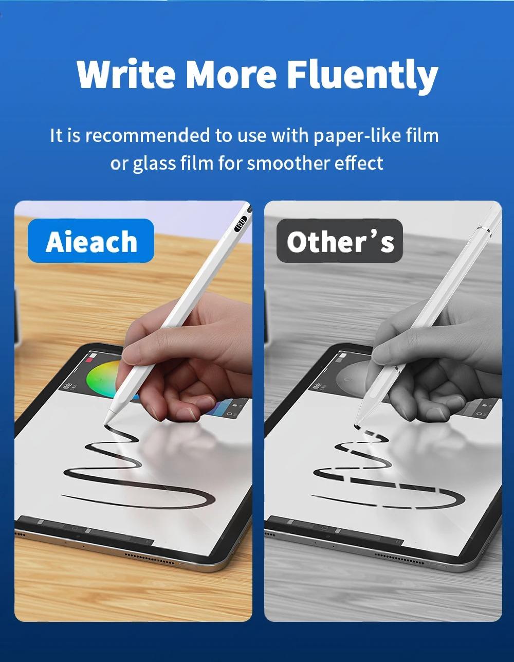 High Precision Stylus Pen for iPhone & iPad – Rechargeable  Pencil with Power Display,  and Navigation on Apple Devices