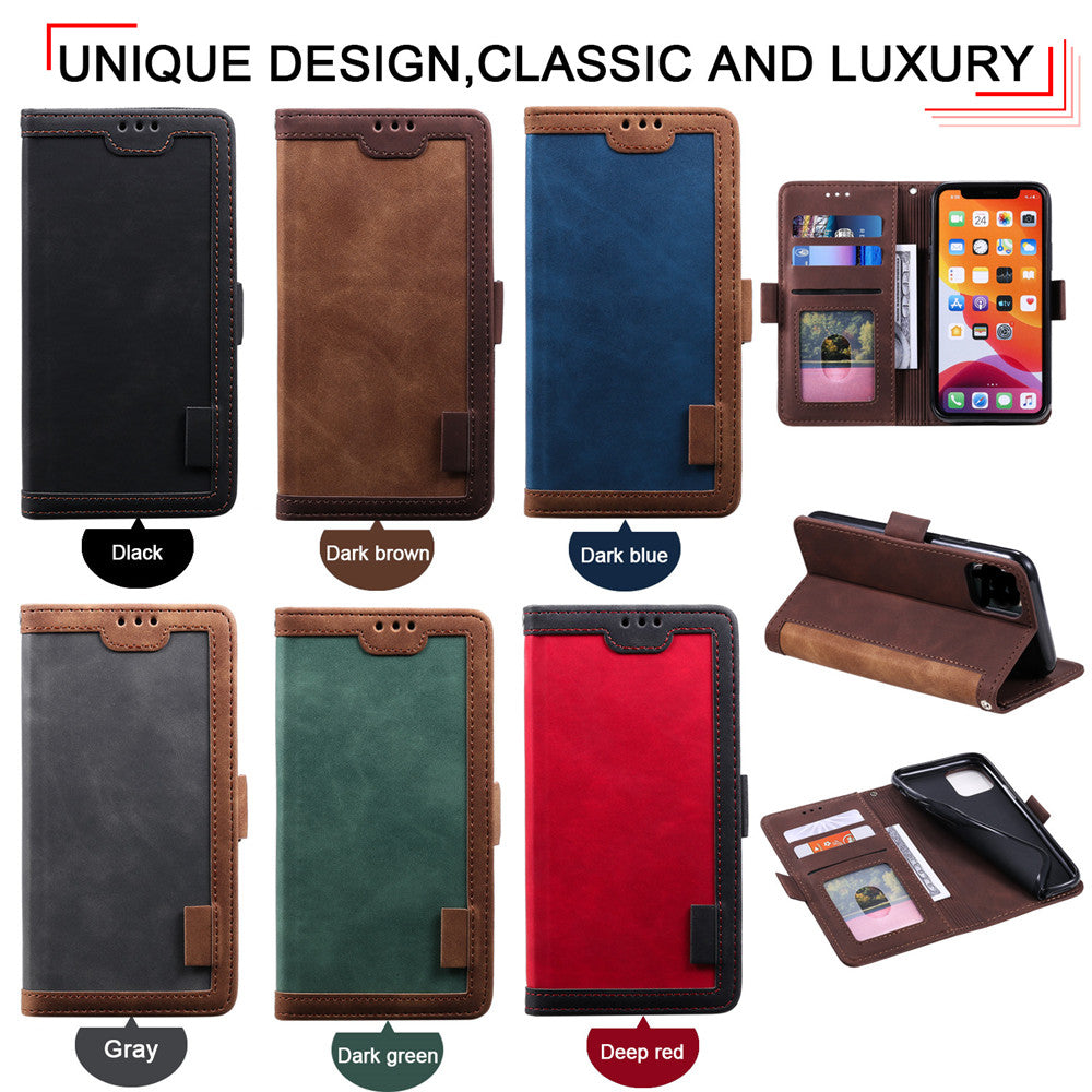 Luxuriöse Leder Flip Case – Premium Geldbörse, Magnetverschluss, Kartenfächer, Stoßschutz, Elegantes Design für iPhone
