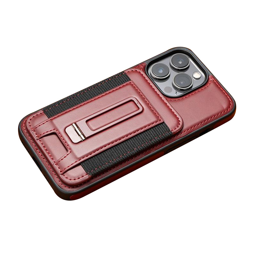 Luxuriöse abnehmbare Geldbörse aus Leder iPhone-Hülle – Magnetischer Kartensteckplatz, stoßfeste Schutz, hohles Logo Rückseite, Premium-Design für iPhone-Modelle