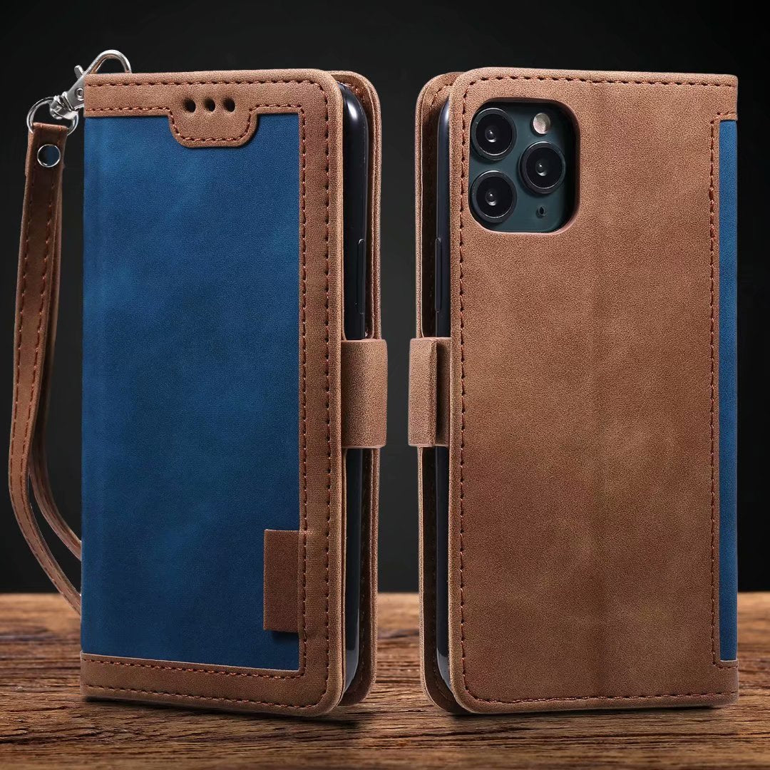 Luxuriöse Leder Flip Case – Premium Geldbörse, Magnetverschluss, Kartenfächer, Stoßschutz, Elegantes Design für iPhone