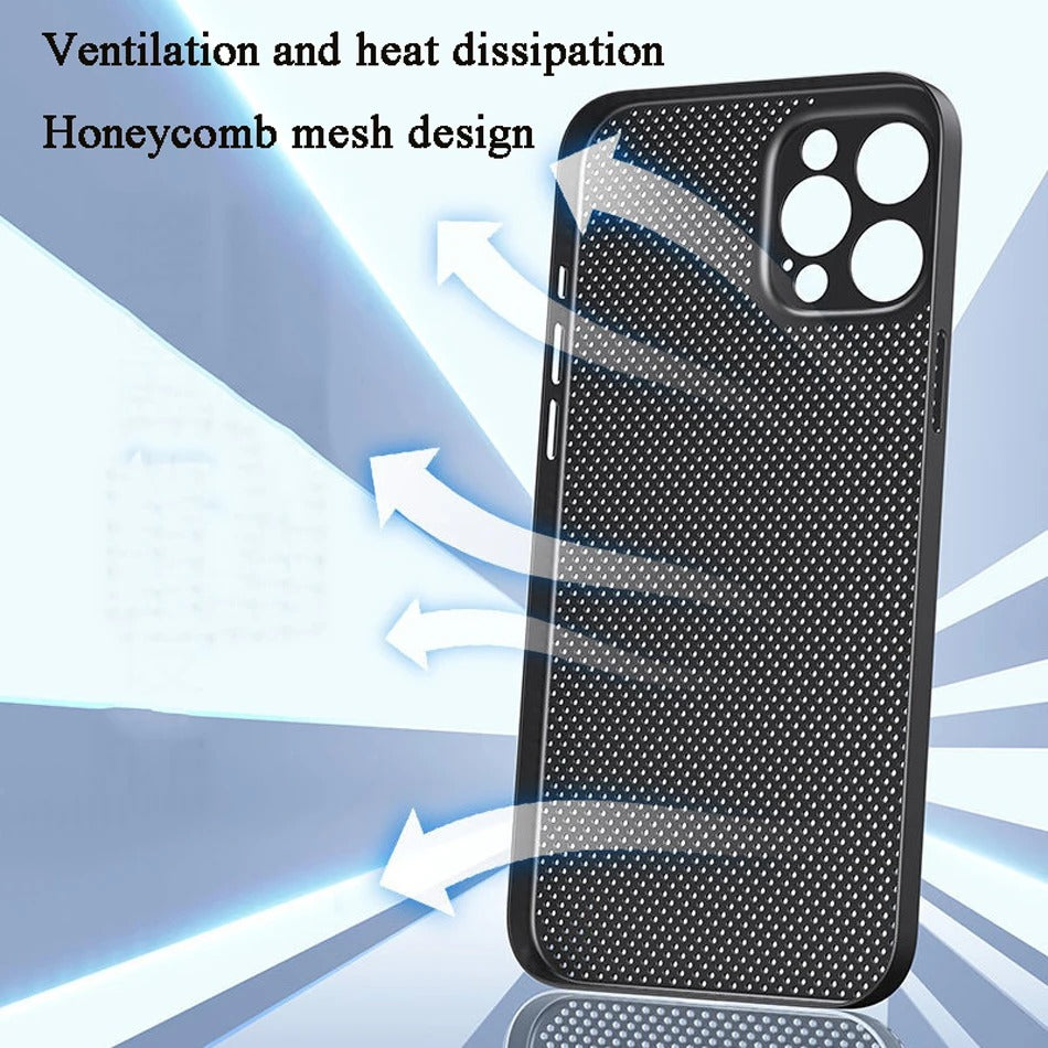 High Quality Apple iPhone Case, MagSafe Compatible, Camera Lens & Screen Protection, Ultra Thin, Shockproof, Magnetic Full All Around Cover – Breathable Cooling Case with Heat Dissipation & Plain Color PP Design