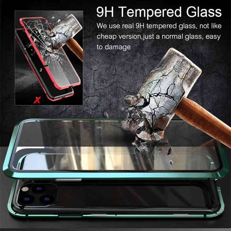 Premium Apple iPhone Case Compatible, Camera Lens & Screen Protection, Ultra Thin Magnetic Full All Around Protection Cover 