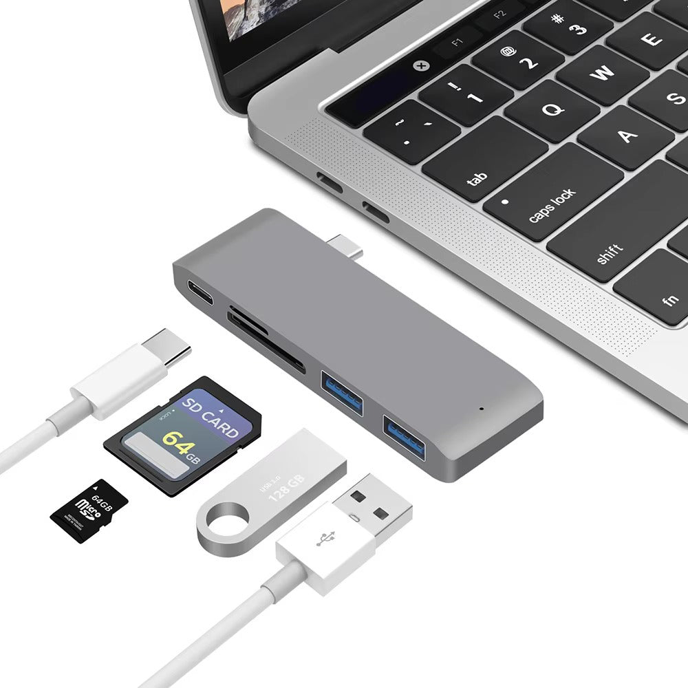 High-Speed USB-C Hub with HDMI 4K, Thunderbolt 3, USB 3.0, SD/TF Card Reader, PD Charging – Type-C Adapter Dock for MacBook Air, Pro, and USB-C Laptops